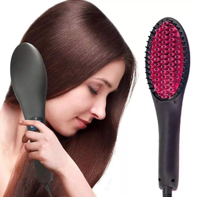 Cepillo Alisador Cerámico Iónico | Liso Perfecto Sin Frizz en Una Pasada