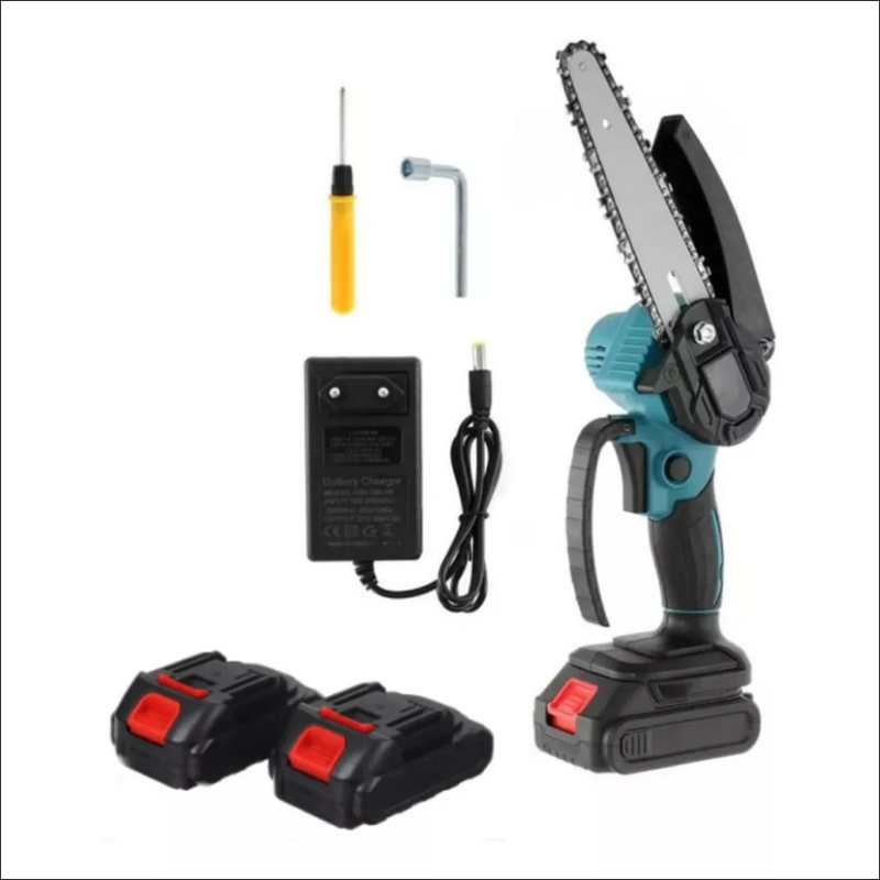 Mini Motosierra Inalámbrica 6 Pulgadas + 2 Baterías 24V | Liviana y Portátil | Mango Antideslizante