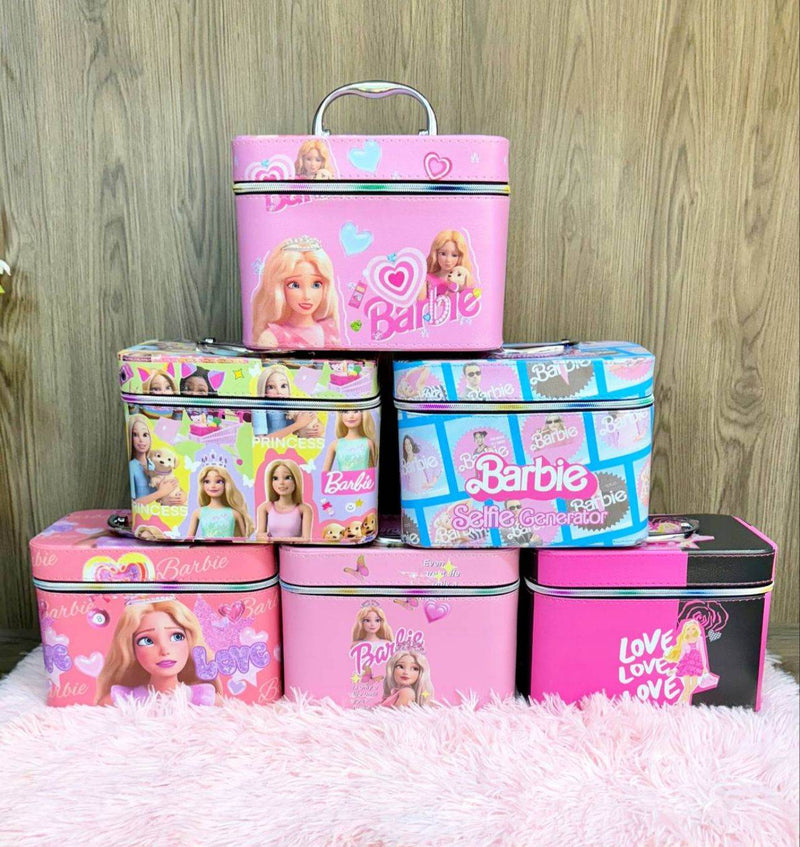 Organizador de maquillaje diseno Barbie rosa para cosmeticos labiales y sombras - Tendeli Ecuador