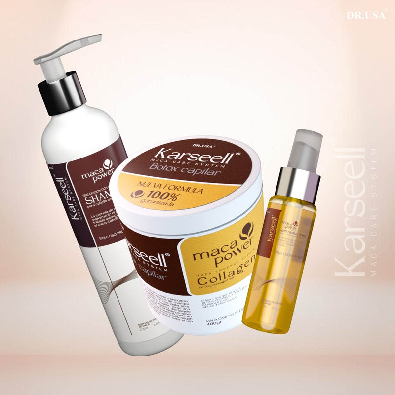 Karseell botox capilar mas shampoo y aceite de argan combo tratamiento capilar profesional - Tendeli Ecuador