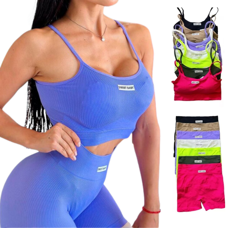 Conjunto Deportivo Mujer Gimnasio | Top + Short de Alto Rendimiento