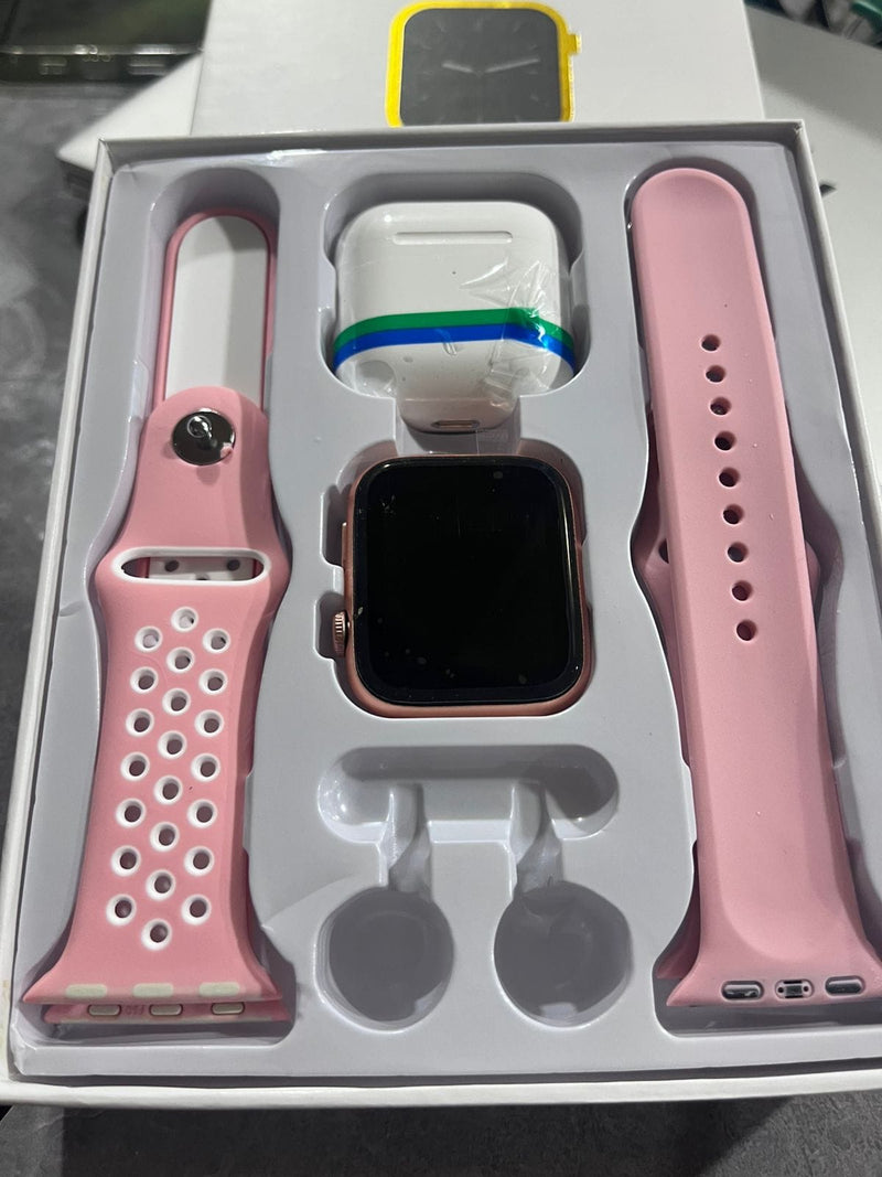 Tecnologia Combo Smartwatch Deportivo Rosa + Audífonos Inalámbricos - Mujer Ecuador de Tendeli Ecuador en