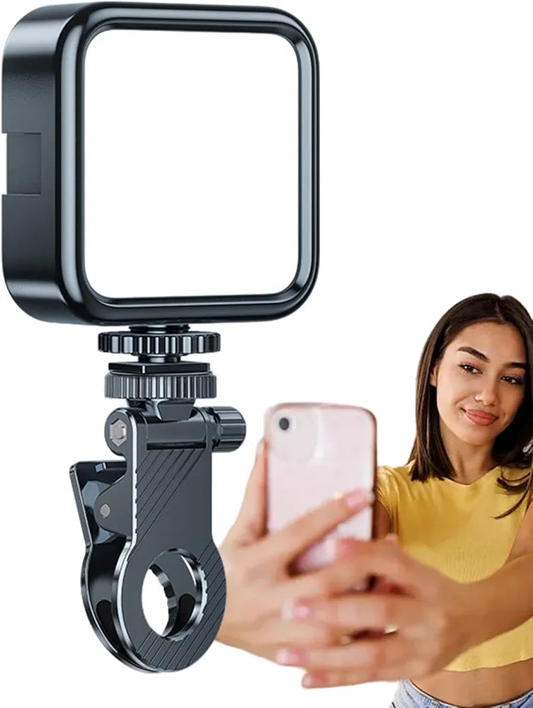 Luz Selfie Portátil LED Brillo Ajustable | 800 Lúmenes | Clip Universal