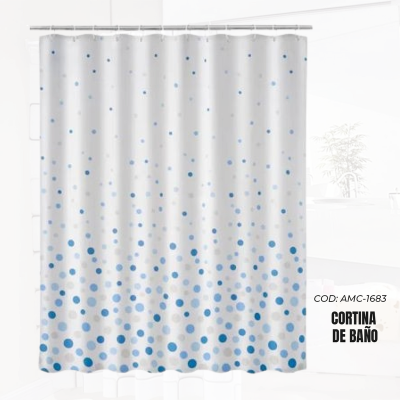 Cortina de bano impermeable decorativa con diseno lavable para ducha Ecuador - Tendeli Ecuador