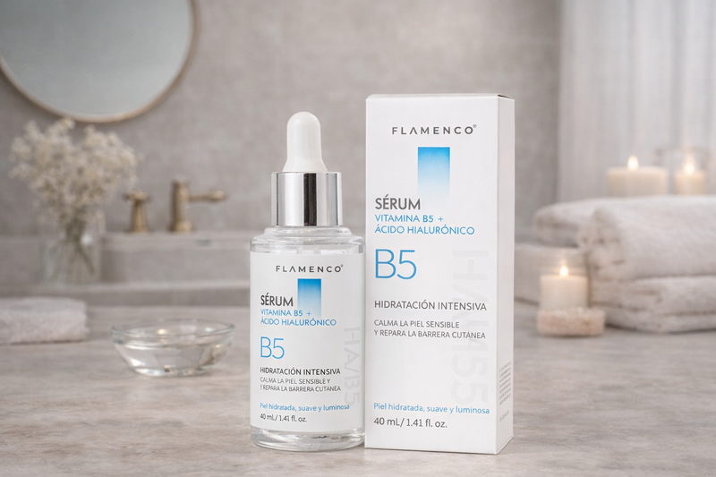 Sérum Vitamina B5 + Ácido Hialurónico 40ml | Hidratación Profunda y Reparación