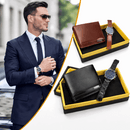 Accesorios para Hombre Combo Ejecutivo Hombre: Billetera + Reloj Cuero - Set Regalo Ecuador de Tendeli- Ecuador en
