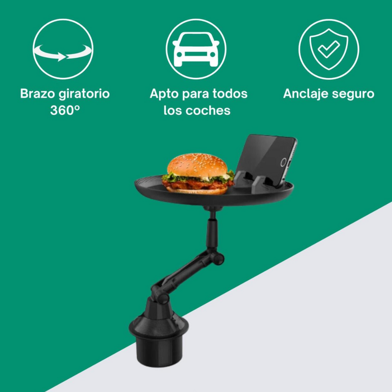 Soporte con bandeja para coche
