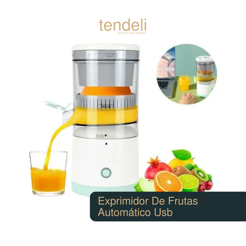 Exprimidor eléctrico portátil para zumos Tendeli con diseño automático USB y jugo fresco de frutas