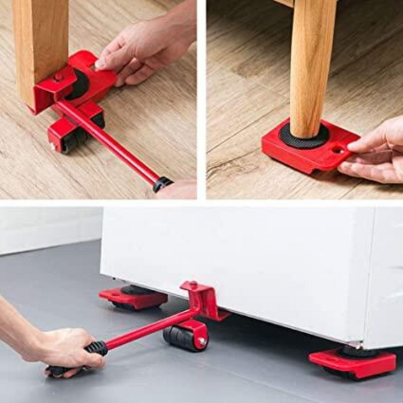 Herramienta para mover muebles pesados Tendeli roja con ruedas para facilitar el traslado de muebles grandes